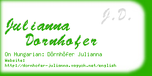 julianna dornhofer business card
